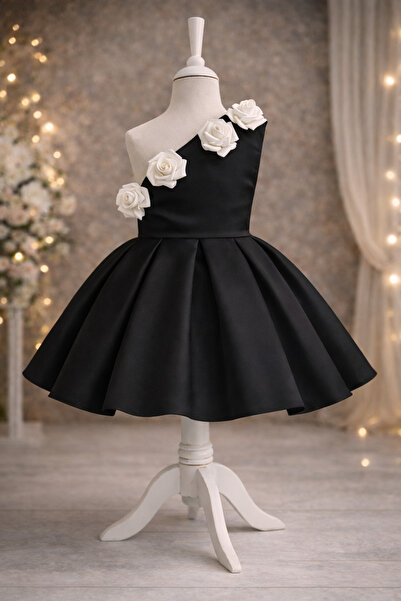 MUSGEM فستان سهرة للفتيات بتصميم خاص من طراز روزاليا باللون الأسود بدون أكمام...