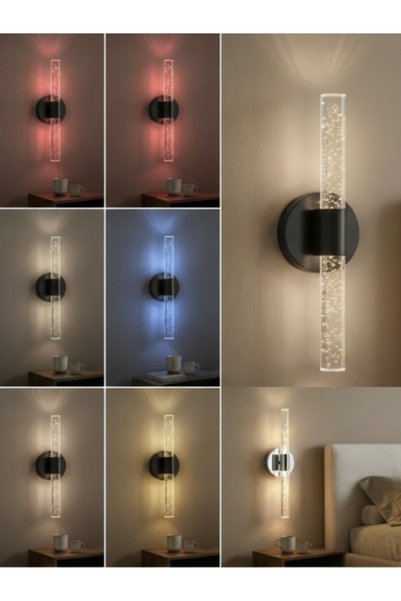 BACKHOME Bubbleflux Small 31 cm Modern Design Led Sconce - Wall Lamp - Silver - Electric - Rgb Controlled