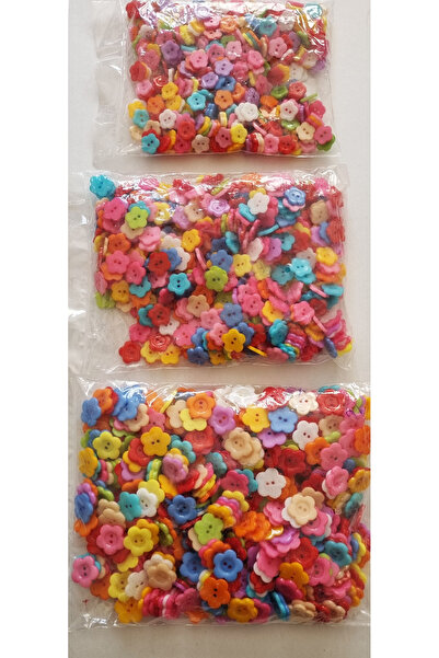 Modellino 150 Pieces Mixed Color Flower Buttons - 50 Small Size 12mm - 50 Med...