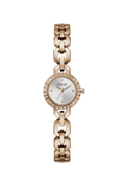 Guess Ladies Rose Gold Tone Round Analog Watch