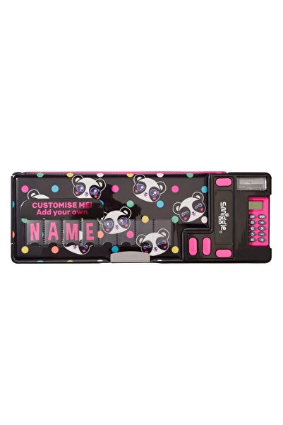 SMIGGLE Best Budz Pop Out Pencil Case Black – with Calculator, Multiple Compa...