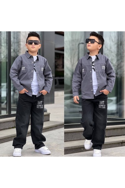 Bisahane Σετ τζιν 3 τεμαχίων για αγόρια, στυλ Boy