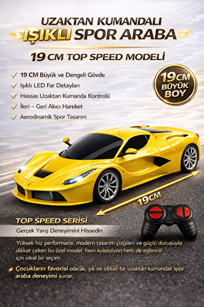 YILDIRIM OYUNCAK Uzaktan Kumandalı RC Ferrari 19 CM Işıklı Spor Araba | Full ...