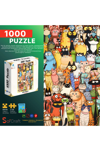 Soi Craft 1000 Parça Puzzle Miyav Mahalle Detay Avcısı