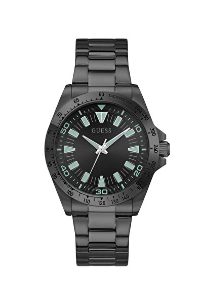 Guess Mens Black/Gunmetal/Grey Round Analog Watch