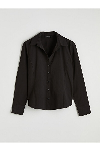 LC Waikiki قميص نسائي أسود ضيق من GÜLİS GİYİM للموسم الجديد