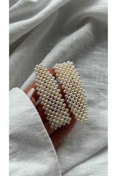 YOYYO Women's Pearl Buckle Snap Buckle Mixed Imported Buckle Special Design Hair Accessory