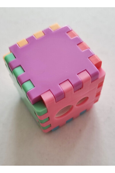 Modellino Puzzle Yapboz 2'li Kalemtıraş Sök Tak Kareler Kalemtraş - 1 Adet