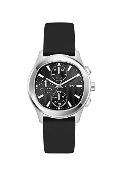 Guess Mens Black/Gunmetal/Grey Square Analog Watch