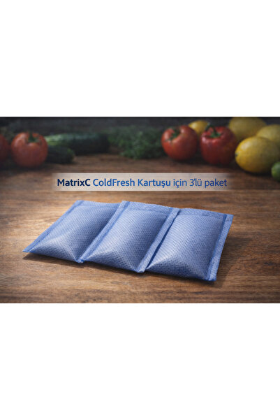 MatrixC ColdFresh Kartuşu için 3’lü Yedek Refill Paket – Buzdolabı koku giderici