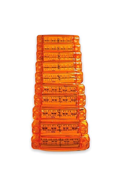 DRD OTOMOTİV (10 Adet) Çift Sıra Parmak Led Sarı Renk 10cm 16 Led