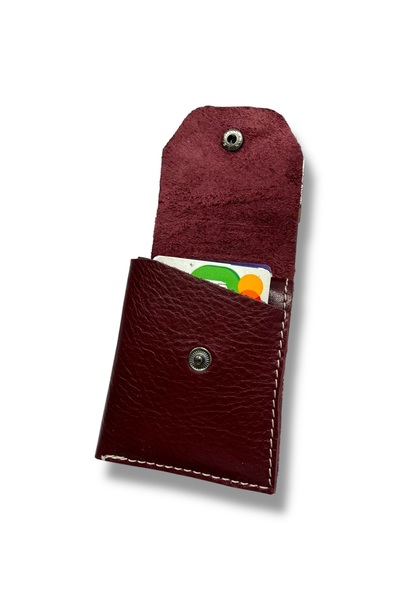 NZCLUB Hakiki Vrgan Deri Bordo Şık Kaliteli Kartlık Cüzdan