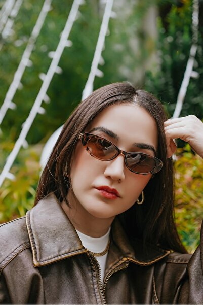 Stil Noktası Gc Leopard Frame Brown Glass Sunglasses