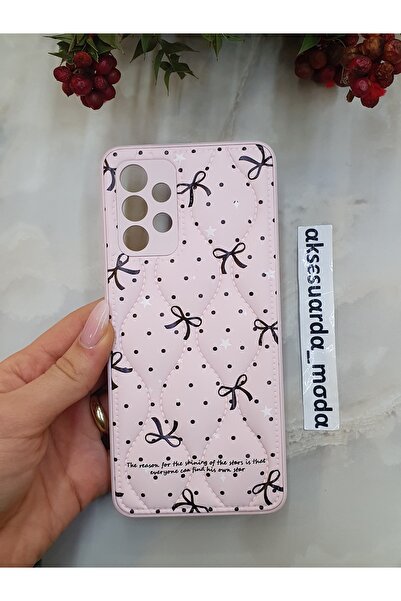 ZB Aksesuarda Moda Samsung Galaxy A32 Compatible Quilted Floral Patterned Puf...