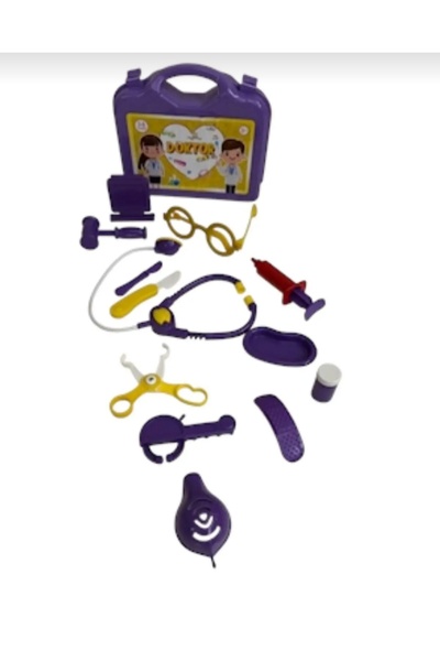 TURKAFONE Çantalı Doktor Seti Mor / Ce Belgeli, 14 Parça, Çocuk