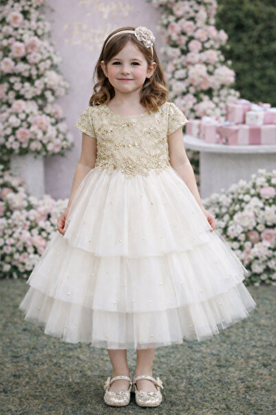 SÜSLÜ PİNK KİDS GIRL'S TULLE DRESS