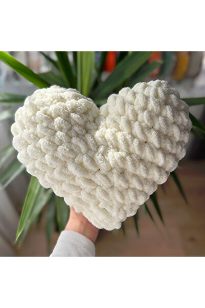 MODİNOVA Kalpli Puffy Dekoratif Yastık - Hediyelik Kalp Şeklinde Özel Yastık ...