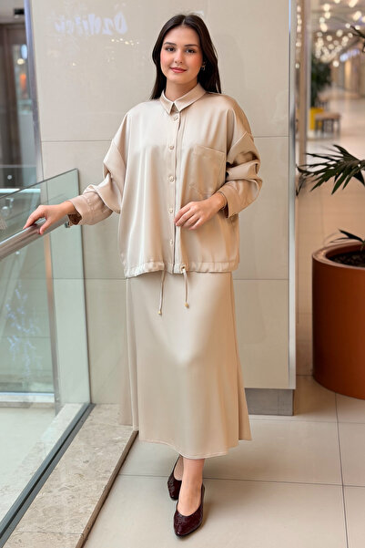 Ghisa Kloş Saten Etek