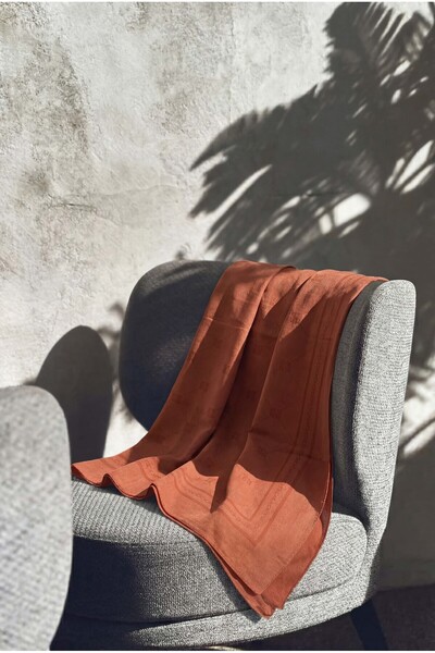 Silk Home لورينا سيلك هوم - شال ليفا 481005-09 |   200×90 سم |   توك دوريستو، مضاد للانزلاق، برتقالي غامق