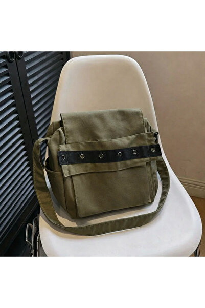 DEEFWEAR Унисекс черна чанта тип куриер с много джобове, подходяща за лаптоп,...