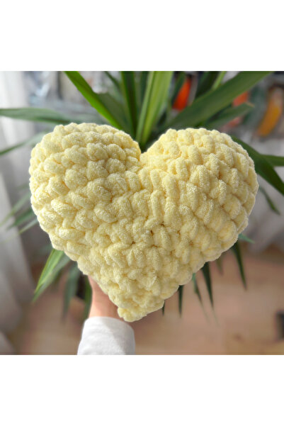 MODİNOVA Heart Puffy Decorative Pillow - Gift Heart-Shaped Special Pillow 100...