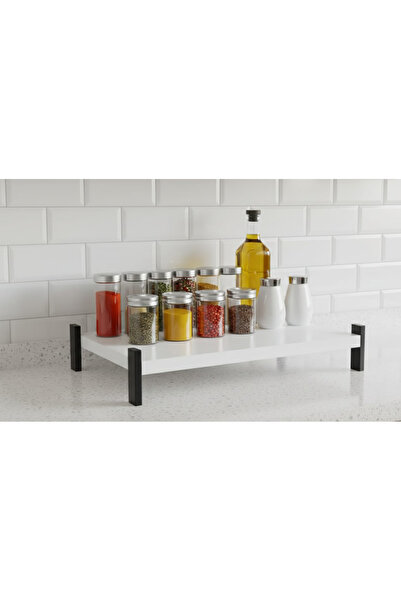 ISDA HOME Atlantik & Beyaz Çok Amaçlı Mutfak Baharatlık Ve Monitör Yükseltici...