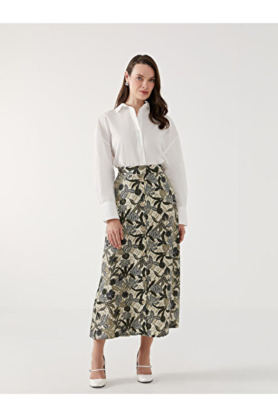 LC Waikiki Floral Women's Skirt with Elastic Waist