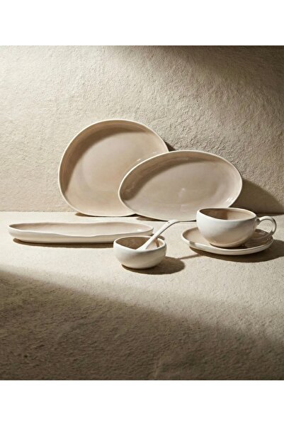 Home Roma Beige Planet 33 Parça Porselen Kahvaltı Takımı 6 Kişilik