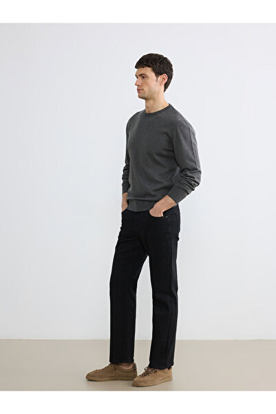 LC Waikiki Μαύρο ανδρικό τζιν παντελόνι 790 άνετης εφαρμογής