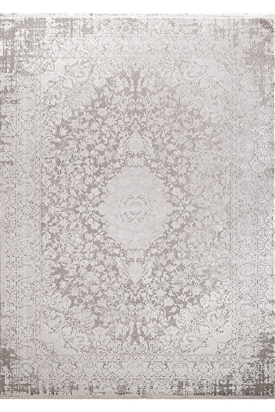 FLORA HALI Magnum Halı Gri Klasik Motifli Dekoratif Lüks Salon Halısı Şık Tas...