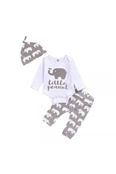 GENERAL Baby boy's outfit with a modern elephant design, sizes 6-24 months