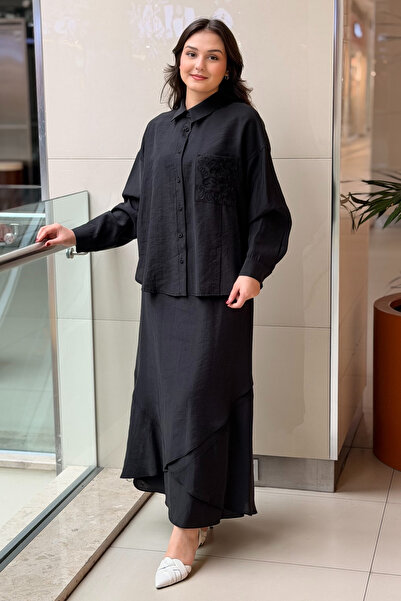 Ceremony Cebi Ve Eteği Lase İşlemeli Etekli Takım