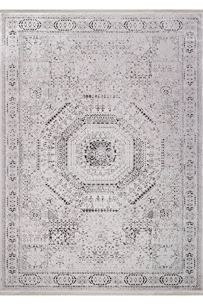 FLORA HALI Magnum Halı Siyah Klasik Motifli Dekoratif Lüks Salon Halısı Şık T...