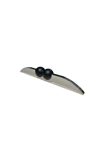 Emaks Mâner metalic Oscar 96mm Crom Negru Mat Ușă dulap Unitate TV Mobilier m...