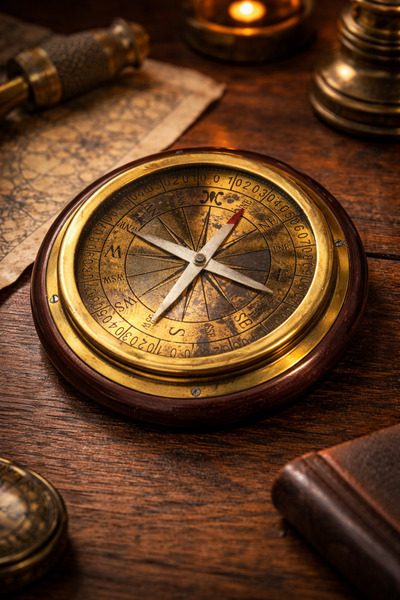 EVVEL ZAMAN ANTİK ANTİKA PUSULA