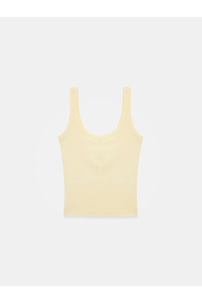 Dilvin 21096 Strap Top-Light Yellow
