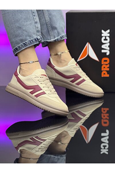 Projack BEJ SİYAH ORTOPEDİK GÜNLÜK KADIN SENAKER AYAKKABI