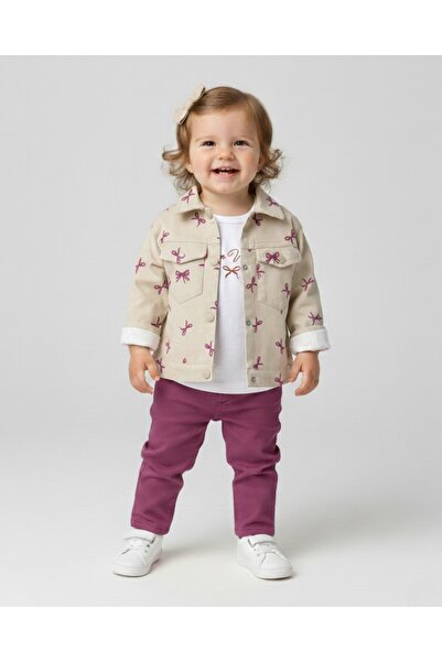 Egelite Girl's Holiday Set with Linen Jacket and Trousers, 3-Piece Holiday Se...