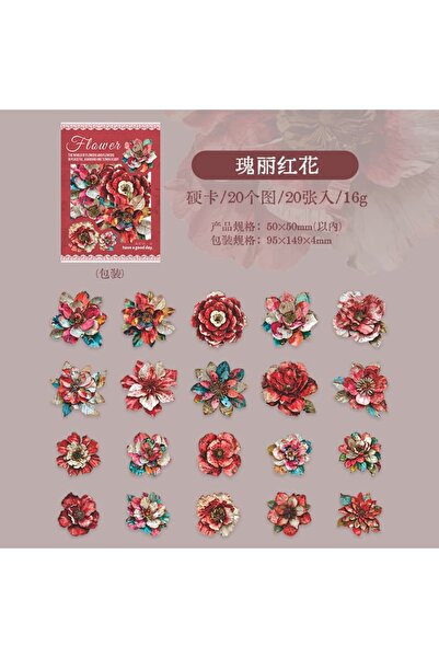 İthal O7-20 komada cvetnih izrezanih nalepnica