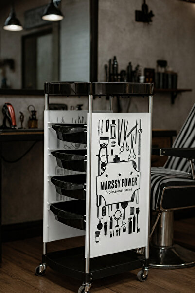 MP MARSSY POWER PROFESSİONAL 4 Çekmeceli Kuaför Servis Boya Arabası Tekerlekl...