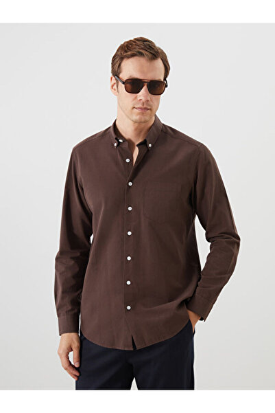 LC Waikiki Regular Fit Long Sleeve Poplin Men's Shirt