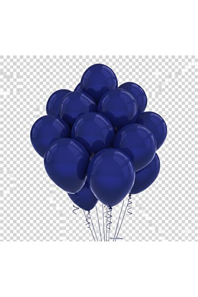ORGANİZO 10 Adet Lacivert Renkli Metalik Balon - Premium