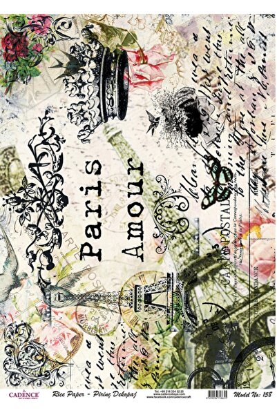 Cadence Brass Decopage Paper 29x42cm No:158