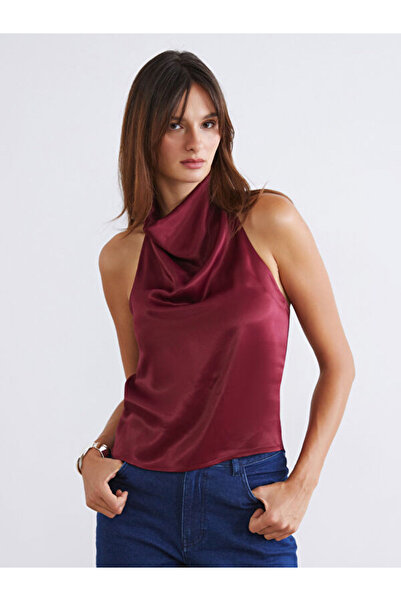 LC Waikiki Unique Products from Freezen Store I Halter Roba Collar Satin Blouse