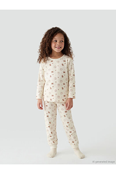 LC Waikiki منتجات فريزن ستور التي لا مثيل لها I طقم بيجامة بناتي مطبوع عليه ي...