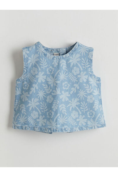 LC Waikiki Rmz Gi̇yi̇m Farkiyla Floral Girl's Jean Blouse
