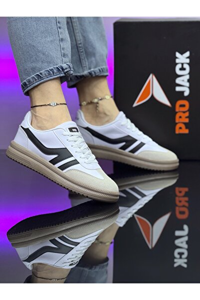 Projack BEYAZ SİYAH ORTOPEDİK GÜNLÜK KADIN SENAKER AYAKKABI