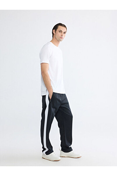 LC Waikiki Rmz Gi̇yi̇m Farkiyla Loose Fit Striped Men's Sweatpants