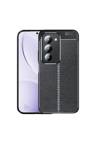 HANPORIUM Redmi 15 Compatible Silicone Case with Leather Pattern, Camera Prot...