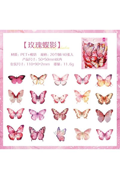 İthal P8-40 komada leptir PET nalepnica